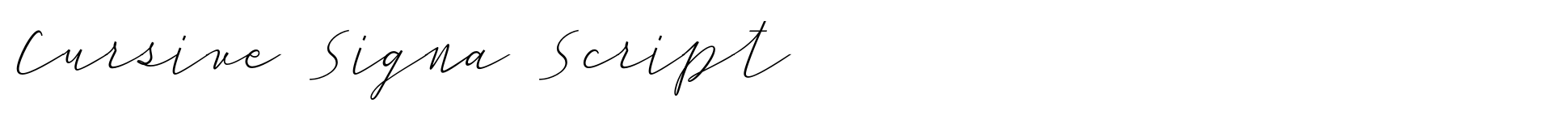 Cursive Signa Script
